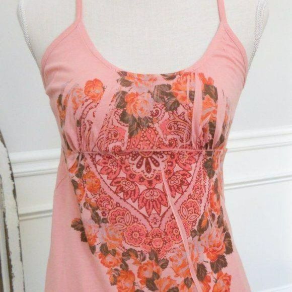 Decree Racer Back Floral Halter Top is Peachy! - Picture 2 of 6
